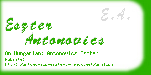 eszter antonovics business card